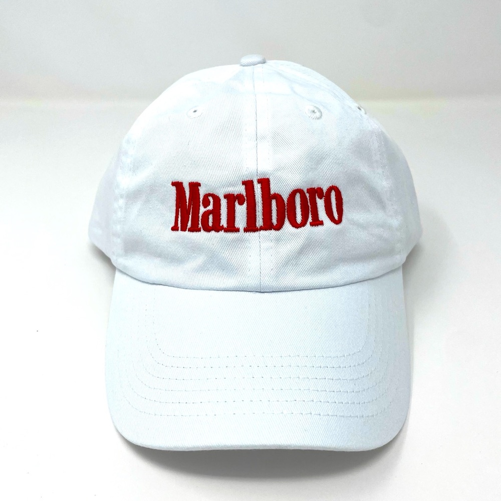 Marlboro Dad Hat Adjustable Cotton white